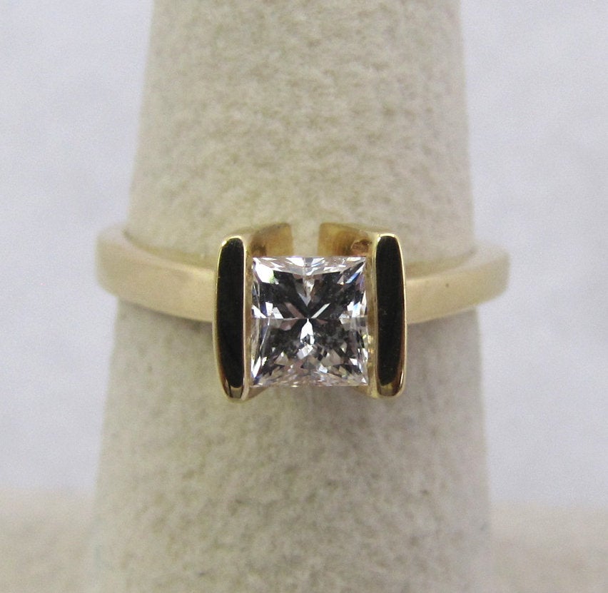 14K White Gold Vintage Diamond Ring by Gothic | eBay